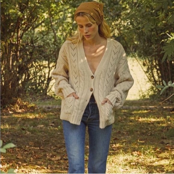 DÔEN Beacon cardigan, NWOT, size XS, ivory - Picture 3 of 8